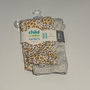 Child of Mine Floral and Gray Leggings Set